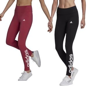 Adidas 2 pairs  of leggings black xs maroon red s